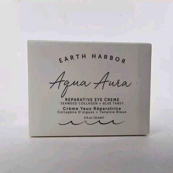 EARTH HARBOR Aqua Aura Reparative Eye Cream .5oz Restores Awakes Brightens Daily - Picture 4 of 11